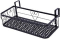 Floating Garden Railing Planter Shelf Balcony Hanging Flower Rack Basket with Hooks Iron Railing Planter Holder Decorative Window Flower Pot Stand for Outdoor Garden Plants Fence Patio by Unknown
