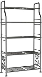 GIOTORENT Plant Stand Outdoor Indoor 5 Tier Metal Waterproof - 53.2" Plant Shelf for Patio, Balcony, Living Room, Large Capacity Tiered Plant Rack, Black - Image 6