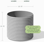 Veradek Mod Series Short Planter - Round Outdoor Planter - Image 2