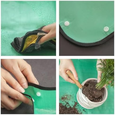 Repotting Mat Planting Mat Gardening Potting Pad Foldable Garden Plant Flower Pot Transplanting Waterproof Mats Plant Accessories 50cm-150cm(Green 100cmx100cm) - Image 6
