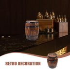 LIOOBO Wood Wine Barrel Decor: Whiskey Bucket Decoration, Vintage Flower Planter Container, Barrels for Decor Party - Image 3