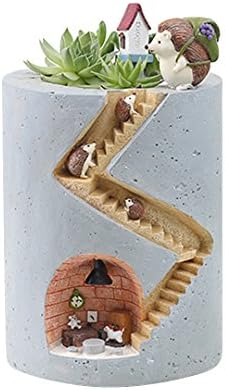 Segreto Creative Hedgehog Plants Pot Flower Pots Resin Planters by Segreto