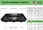 Curtis Wagner Plastics Designer Series Plant Saucer (5-Pack) - Black, Square (Diameter: 9.25" Base, 12" Top, 1.62" Depth) Thick Plastic Plant Drip Trays - Used as Indoor Pot/Outdoor Plant Saucers - Image 4