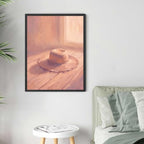Straw Hat Still Life Wall Art, Black Framed Impressionist Print - Image 4