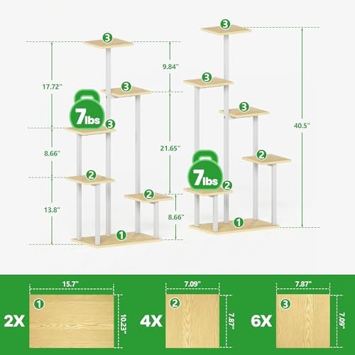 Plant Stand Indoor with Grow Lights - Tiered Corner Shelf Small Metal Lighted Flower Rack Multiple - Image 5