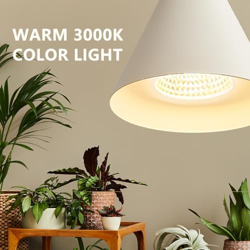 Hanging Grow Lights for Indoor Plants, Full Spectrum, with Timer and 15FT Power Cord, 20W Pendant Plant Lights for Indoor Growing, Large Tall Plant, Garden, Flowers, Greenhouse(White) - Image 7