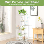 iDavosic.ly 6 Tier Plant Stand Indoor, Corner Tiered Shelf, White - Image 7
