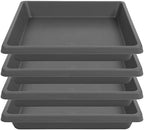Plant Saucer 12 Inch Square 4 Pack, Plastic Plant Drip Trays, Plant Saucers for Indoors and Outdoors, Flower Pot Saucers, Saucers for Potted Plants, Planter Saucer, Plant Water Catcher Trays for Pots by Unknown