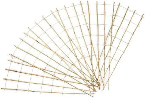 SWANGSA 6 Pack 4Ft Bamboo Trellis for Climbing Plants, Fan-Shaped Garden Ladder Trellis with 100pcs Twist Ties for Outdoor and Indoor Plant Support, Potted Plants, Cucumber, Tomato, Vine - Image 4