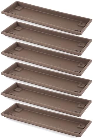 The HC Companies Venetian 24 Inch Planter Saucer, Chocolate, 6-Pack by TheHCCompanies