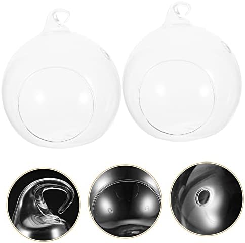 2pcs Glass Globe Hanging Terrarium Vase for Plants - Image 5