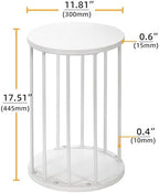 Plant Stand Indoor,small plant stool,Flower Pot Corner stand holder,Mid Century Heavy Duty Metal Tall Home Decor,Modern Round End Table,Small Rustic Display Stand for Living Room,Bedroom(White,18In) - Image 4