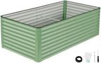 6x3x2 Ft Galvanized Steel Raised Garden Bed, Green, 1 Pack by IGOHEALS-Akindofmagic