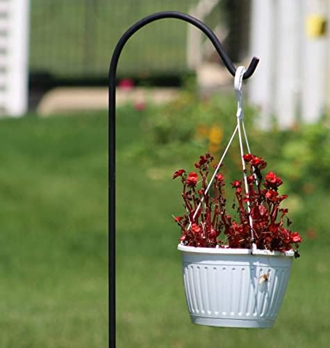 Ashman Black Shepherd Hook 92 Inch (Pack of 3), 1/2-Inch Thick, Solid Metal Single Piece Hook, Super Strong, Rust Resistant, Hanging Plant Baskets, Heavy Bird Feeders & More. - Image 4