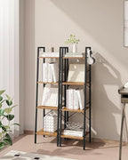 Hzuaneri Ladder Shelf, Bookshelf, Freestanding Corner Storage Shelf - Image 4