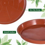 PATIKIL 4 Pack Large Plastic Plant Saucer, 22 Inch Plant Tray for Pots Round Plant Dish Plant Drip Trays Water Tray for Indoors Outdoors Garden, Red - Image 3