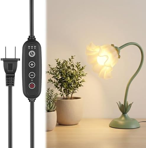 Table Top Grow Light for Indoor Plants – Decorative Desk Plant Light for Succulents Bonsai Cactus, Adjustable Full Spectrum Desktop Grow Lights Cute Table Lamp for Office by Unknown