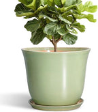 Ceramic Planter, 12 Inch Plant Pot for Indoor Plants, Green by SUNPOTFOR