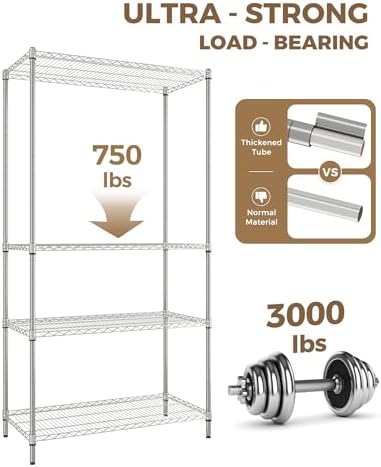 GENTINGBRO Large Plant Shelf Indoor Plant Stand Outdoor 4 Tier for Plants Heavy Duty 3000lbs Plant Rack Storage Shelves Adjustable Tall Plant Holder for Balcony Garden Patio - Image 5
