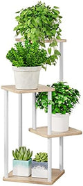 AZERPIAN 4 Tier Tall Plant Stand Indoor Corner Tiered Shelf Metal MDF Board by AZERPIAN