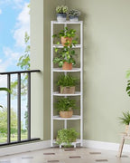 Hzuaneri Corner Shelf Stand 6-Tier Corner Bookshelf Storage Standing Shelf - Image 7