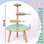 Amyhill Mid Century Modern Decor for Home 4-tier Plant Stand Colorful Mid Century End Table Modern Storage Shelf for Living Room, Bedroom, Balcony, Boho Home Decor (Pastel) - Image 3