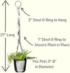 Genuine Leather Plant Hanger + Pot | Minimalist Hanging Planter | Modern Indoor/Outdoor Décor - Image 4