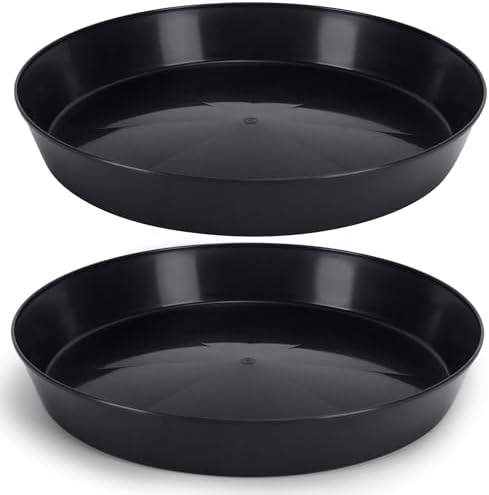 21in Plant Saucer, Black, Case of 2 by AustinPlanter