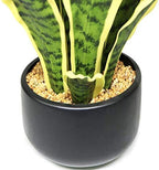Bird Fiy Artificial Snake Plant 22.5" Faux Agave Fake Sansevieria Artificial Potted Plants for Indoor and Outdoor Home Office Décor - Image 3