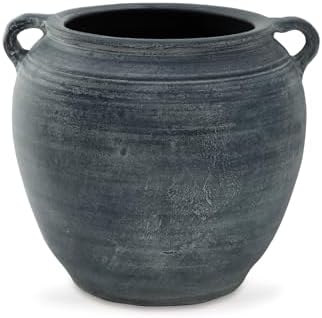 Signature Design by Ashley Meadie Terracotta Vase, Blue, 10 in by Unknown