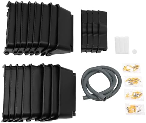 16 Pack Hanging Vertical Wall Planter, Vertical Garden Planter with 4 Drainage Tray, for Patio Outdoor Decor, Home Black Plastic Balcony Pot - Image 4