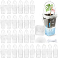 30 Pack 2.5" Self Watering Propagation Pots with Humidity Dome, Clear Plastic Seed Starter Cups, for Seedlings, Cuttings, Succulents, Herbs, Vegetables, with 30 Labels by YZNlife