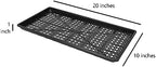 SUNPACK 10" x 20" Heavy Duty Mesh Plastic Seed Starting Tray, Black, 1" (Pack of 30) - Ensures Water Drainage and Aeration, Perfect for Greenhouses or Indoor Gardening - Image 4