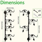 Rotating Window Plant Hanger Indoor and Outdoor, 4-Tier Wall Planters for Indoor Plants, Heavy-Duty Swivel Hanging Bracket, Hanging Plant Holder for Flower, Lamp, Bird Feeder and Wind Chime(Black) - Image 3
