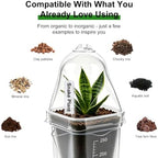 12 Pcs Self Watering Pots with Humidity Dome for Indoor Plants - Small Clear Propagation Cups, Plastic Tissue Culture Acclimation Kit for African Violet, Succulent, Alocasia, Hoya （Clear） - Image 4