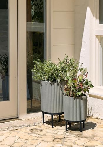 Veradek Demi Series Raised Duo Planters - Set of 2 Planters with Stands - Image 4