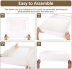 Moretoes 10pcs 19x14x4in Large Half Sheet Cake Boxes with Window,Auto-Popup - Image 4