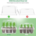 The Bundle of Bonviee 5 Packs Seed Starter Tray with Grow Light and 10 Packs Seed Starter Kit - Image 4