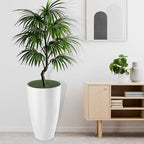 2PCS 21in Tall Planter for Outdoor Plants Large Flower Pots White - Image 4