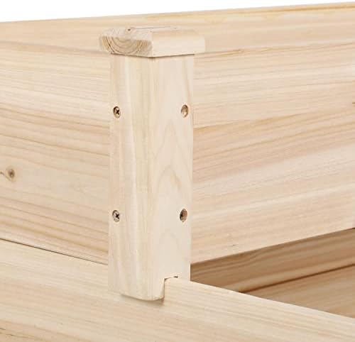 Topeakmart 3 Tier Raised Garden Beds Outdoor Wood Vertical Planter Box,Wood - Image 4