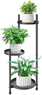 3 Tier Heavy Duty Metal Plant Stand for Indoor & Outdoor by MeyRolizn