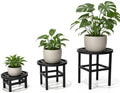 Metal Heavy Duty Plant Stand Indoor Outdoor,3-Pack(φ9+φ11+φ13) Plant Stands Riser,Wrought Iron Pedestal Holders for Large Pots,Outside Rust-Proof Black Flower Display Shelf for Patio by Hongsane