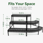 3 Tier Metal Plant Stand,Stepped Garden Corner Plant Shelf - Image 2