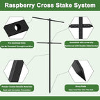 2 Pack Metal Detachable Raspberry & Grape Vine Trellis for Climbing Plants, Heavy-Duty 7 Ft Tall Large Vineyard Trellis Support, Sturdy Garden Stakes for Outdoor Raised Beds Vegetables Fruits Flowers - Image 4