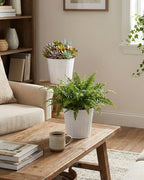 6 Inch White Metal Rustic Flower Pots - 6Pcs Galvanized Planters with Drainage Hole and Rubber Plug, Rustproof Metal Bucket Plant Pots Farmhouse Vintage Style for Decor - Image 4