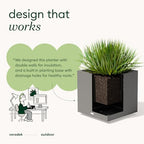 Veradek Block Series Cube Planter - Square Outdoor Planter - Image 4