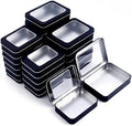 24 Pack Metal Storage Organizer Tins, Black, Mixed Sizes by Thintinick