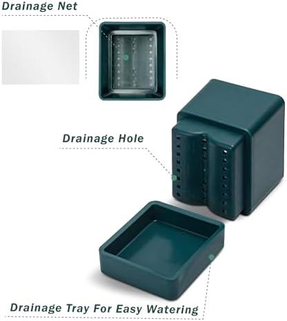 D'vine Dev 6-Pack Plastic Herb Planter Pots, 4 in, Green, 76-Y-C-1 - Image 3