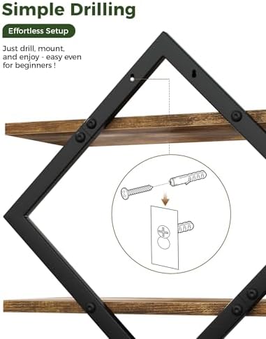 Bamworld Floating Shelves for Wall Planters Indoor Hanging Plant Shelves - Image 7