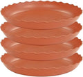 4 Pack of 14 inch Plant Saucer Plant Tray, Plastic Plant Saucer, Heavy Duty Plant Tray for Pots, Plant Saucers for Indoors Planter, Garden Water Plate Bowls for Gallon Grow Bags (Terracotta) by Unknown